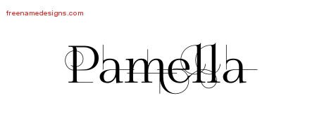 Pamella Decorated Name Tattoo Designs