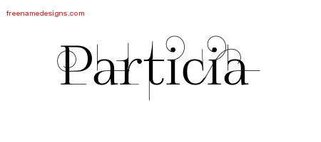 Particia Decorated Name Tattoo Designs
