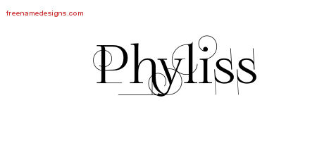 Phyliss Decorated Name Tattoo Designs