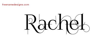 Rachel Decorated Name Tattoo Designs