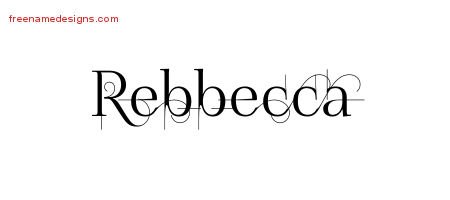 Rebbecca Decorated Name Tattoo Designs
