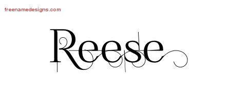 Reese Decorated Name Tattoo Designs