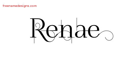 Renae Decorated Name Tattoo Designs