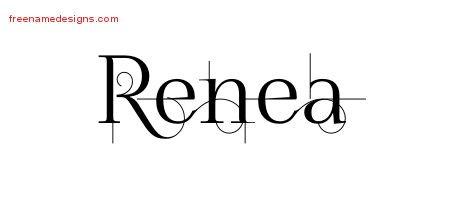 Renea Decorated Name Tattoo Designs
