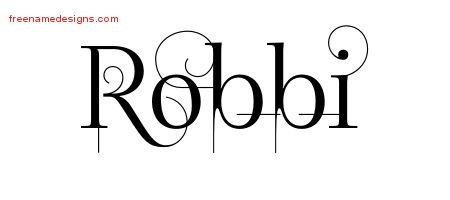 Robbi Decorated Name Tattoo Designs