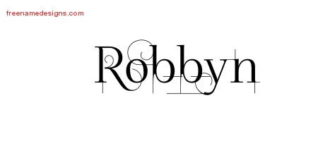 Robbyn Decorated Name Tattoo Designs