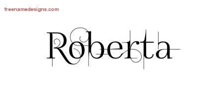 Roberta Decorated Name Tattoo Designs
