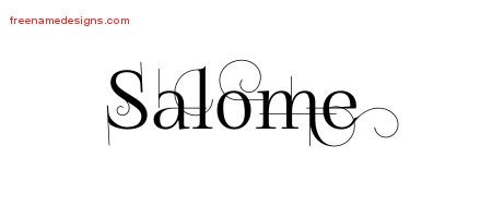 Salome Decorated Name Tattoo Designs