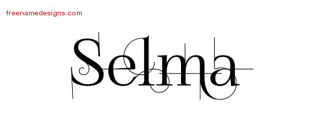 Selma Decorated Name Tattoo Designs