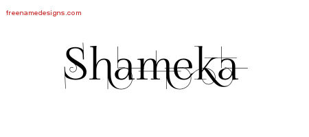 Shameka Decorated Name Tattoo Designs