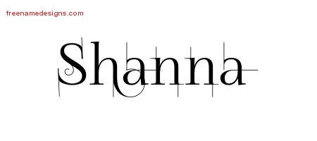 Shanna Decorated Name Tattoo Designs