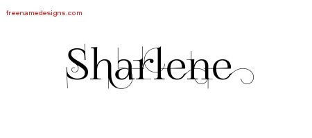 Sharlene Decorated Name Tattoo Designs