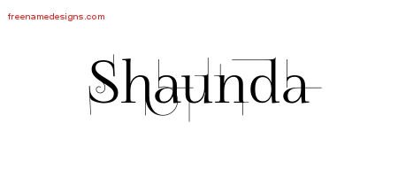Shaunda Decorated Name Tattoo Designs