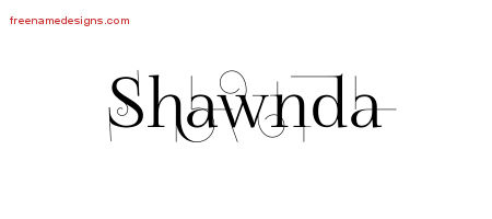 Shawnda Decorated Name Tattoo Designs