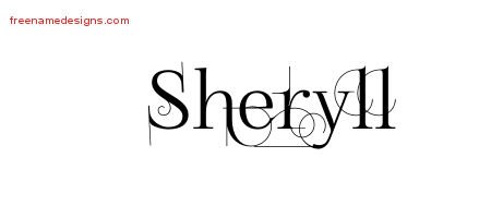 Sheryll Decorated Name Tattoo Designs