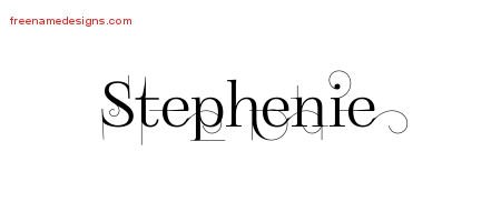 Stephenie Decorated Name Tattoo Designs