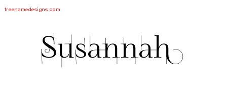 Susannah Decorated Name Tattoo Designs