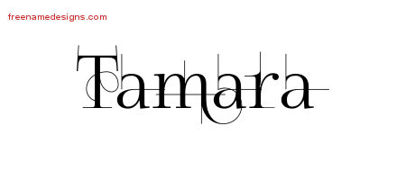 Tamara Decorated Name Tattoo Designs
