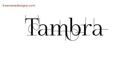Tambra Decorated Name Tattoo Designs