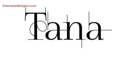 Tana Decorated Name Tattoo Designs