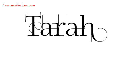 Tarah Decorated Name Tattoo Designs