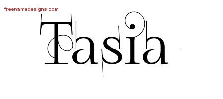 Tasia Decorated Name Tattoo Designs