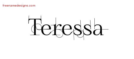 Teressa Decorated Name Tattoo Designs