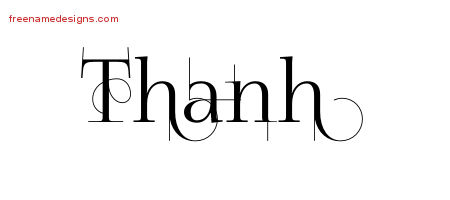 Thanh Decorated Name Tattoo Designs