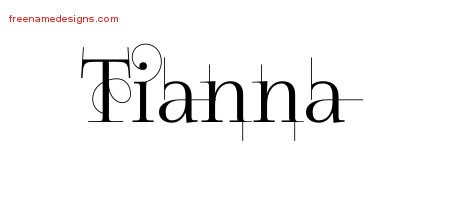 Tianna Decorated Name Tattoo Designs