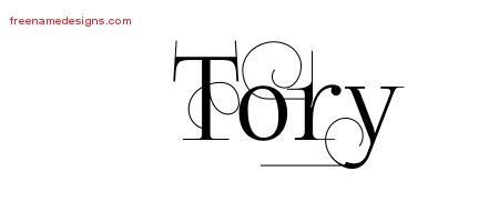 Tory Decorated Name Tattoo Designs