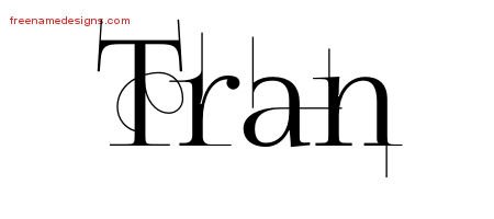 Tran Decorated Name Tattoo Designs