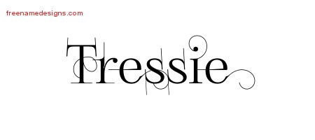 Tressie Decorated Name Tattoo Designs