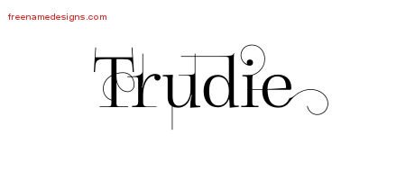 Trudie Decorated Name Tattoo Designs