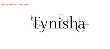 Tynisha Decorated Name Tattoo Designs
