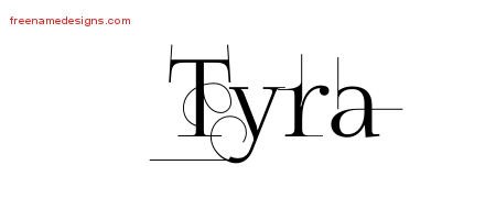 Tyra Decorated Name Tattoo Designs