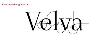 Velva Decorated Name Tattoo Designs
