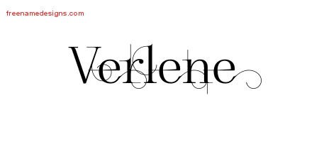 Verlene Decorated Name Tattoo Designs