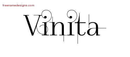 Vinita Decorated Name Tattoo Designs