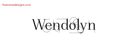 Wendolyn Decorated Name Tattoo Designs