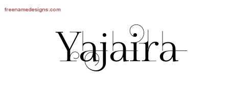 Yajaira Decorated Name Tattoo Designs