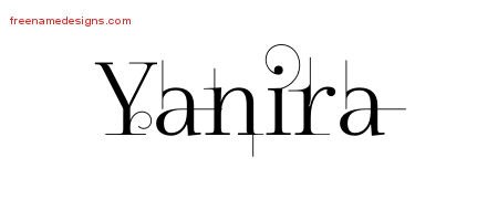 Yanira Decorated Name Tattoo Designs