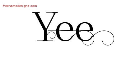 Yee Decorated Name Tattoo Designs