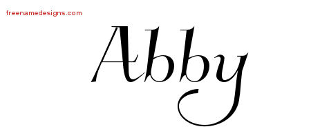 Elegant Name Tattoo Designs Abby Free Graphic - Free Name Designs