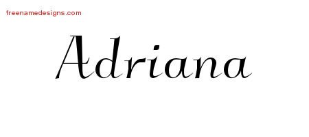 Adriana Elegant Name Tattoo Designs
