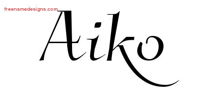 Aiko Elegant Name Tattoo Designs