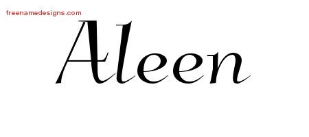 Aleen Elegant Name Tattoo Designs