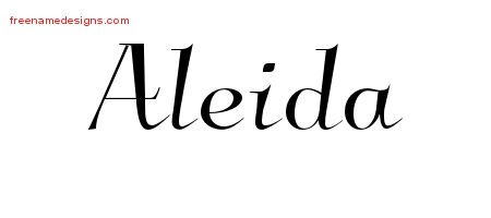Aleida Elegant Name Tattoo Designs