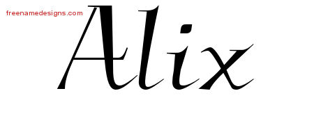 Alix Elegant Name Tattoo Designs