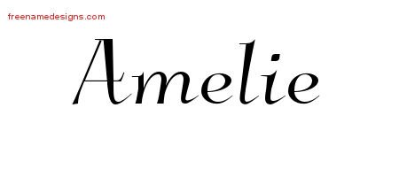 Amelie Elegant Name Tattoo Designs