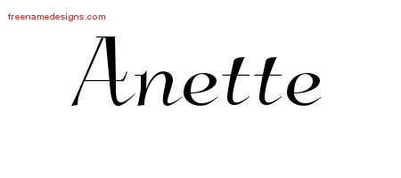 Anette Elegant Name Tattoo Designs